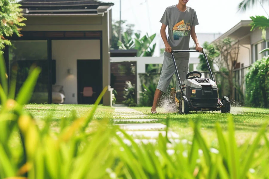 battery powered lawn mower